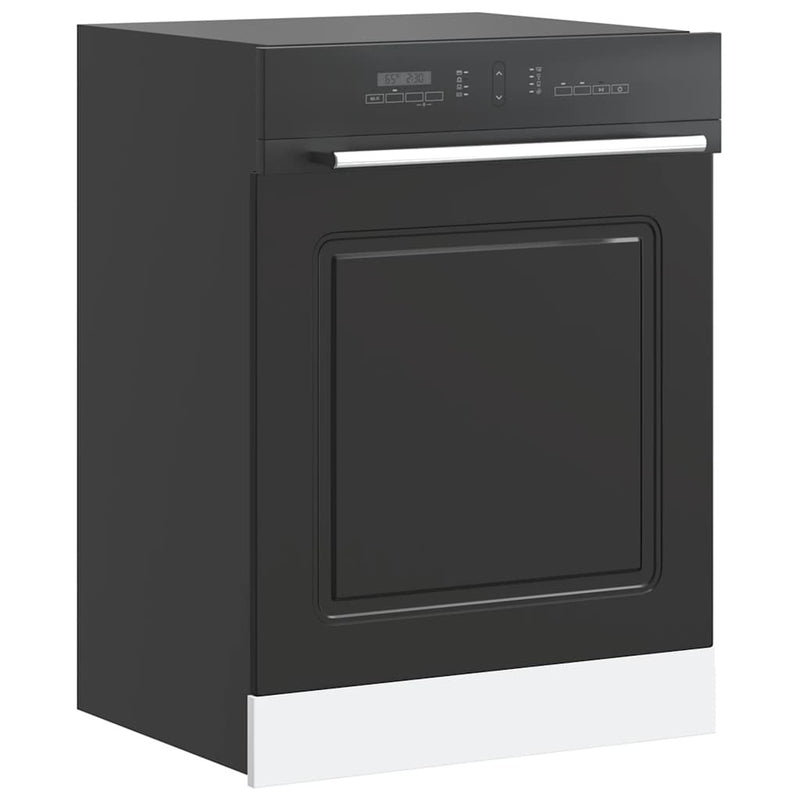 Dishwasher Panel?Kalmar?Black 60x1.5x67 cm Engineered Wood