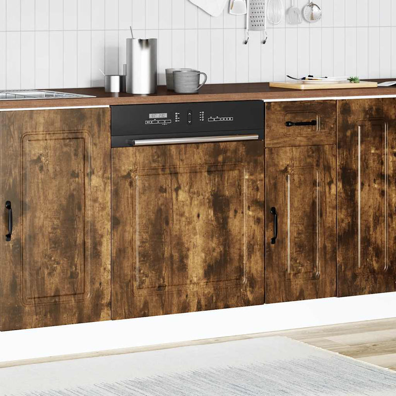 Dishwasher Panel?Kalmar?Smoked Oak 60x1.5x67 cm Engineered Wood