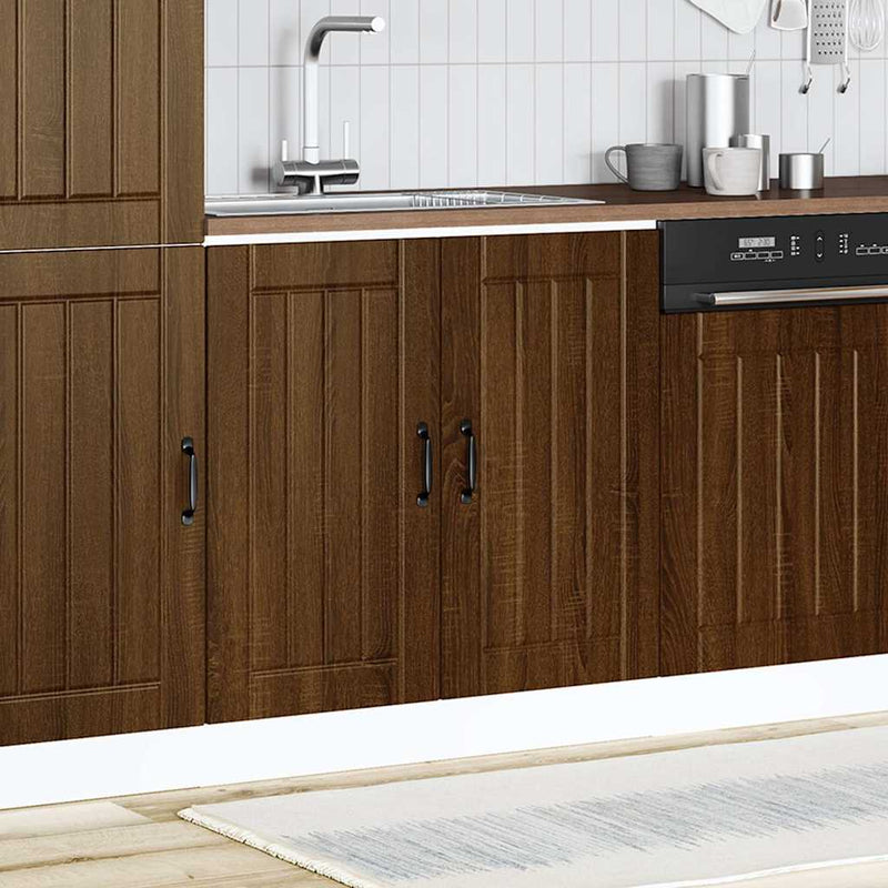 Sink Base Cabinet Lucca Brown Oak Engineered Wood