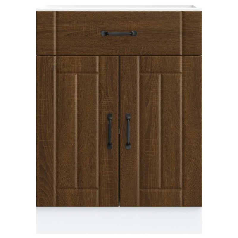 Kitchen Base Cabinet Lucca Brown Oak Engineered Wood