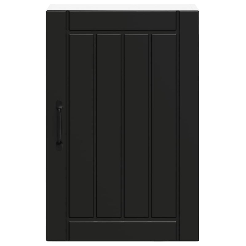 Kitchen Wall Cabinet Lucca Black Engineered Wood