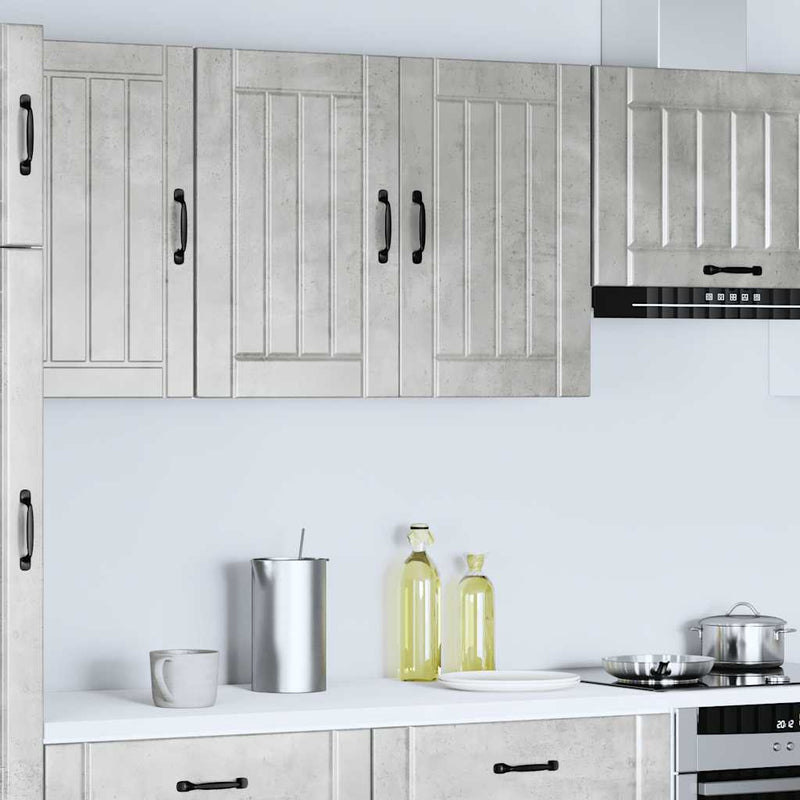 Kitchen Wall Cabinet Lucca Concrete Grey Engineered Wood