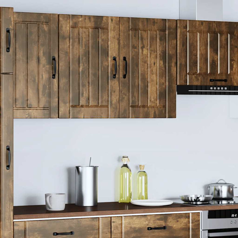 Kitchen Wall Cabinet Lucca Smoked Oak Engineered Wood