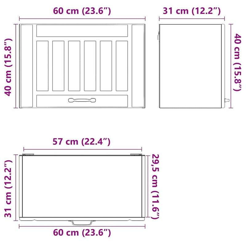 Kitchen Wall Cabinet Lucca Concrete Grey Engineered Wood