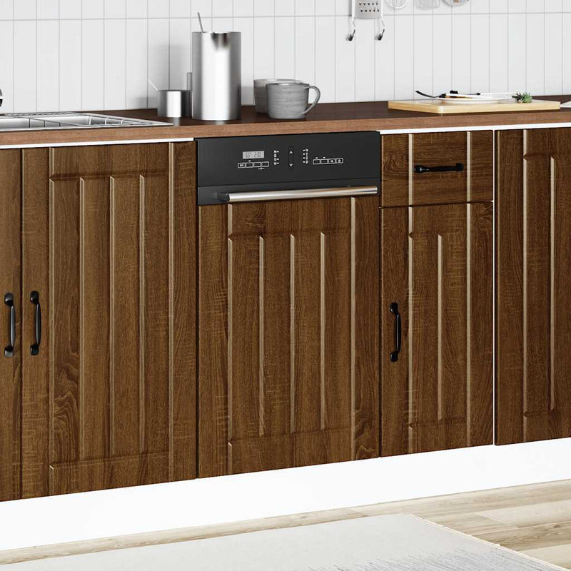 Dishwasher Panel Lucca Brown Oak Engineered Wood