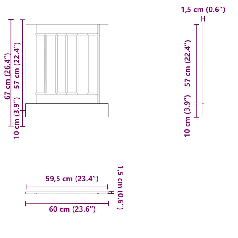 Dishwasher Panel Lucca Brown Oak Engineered Wood