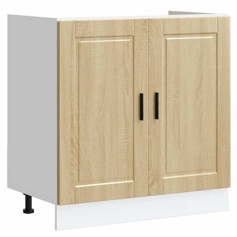 Sink Base Cabinet?"Porto" Sonoma Oak 80x46x81.5 cm?Engineered Wood