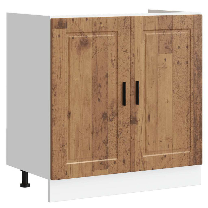 Sink Base Cabinet?"Porto" Old Wood 80x46x81.5 cm?Engineered Wood