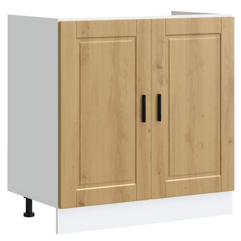 Sink Base Cabinet?"Porto" Artisan Oak 80x46x81.5 cm?Engineered Wood