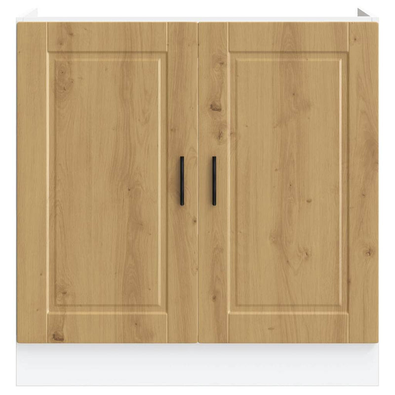 Sink Base Cabinet?"Porto" Artisan Oak 80x46x81.5 cm?Engineered Wood