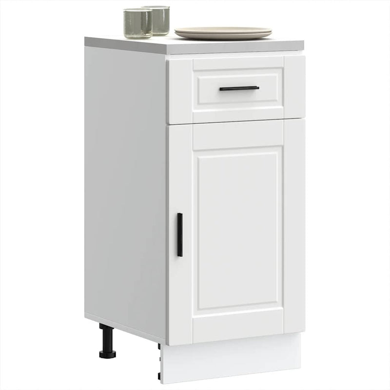 Kitchen Base Cabinet?Porto White Engineered Wood