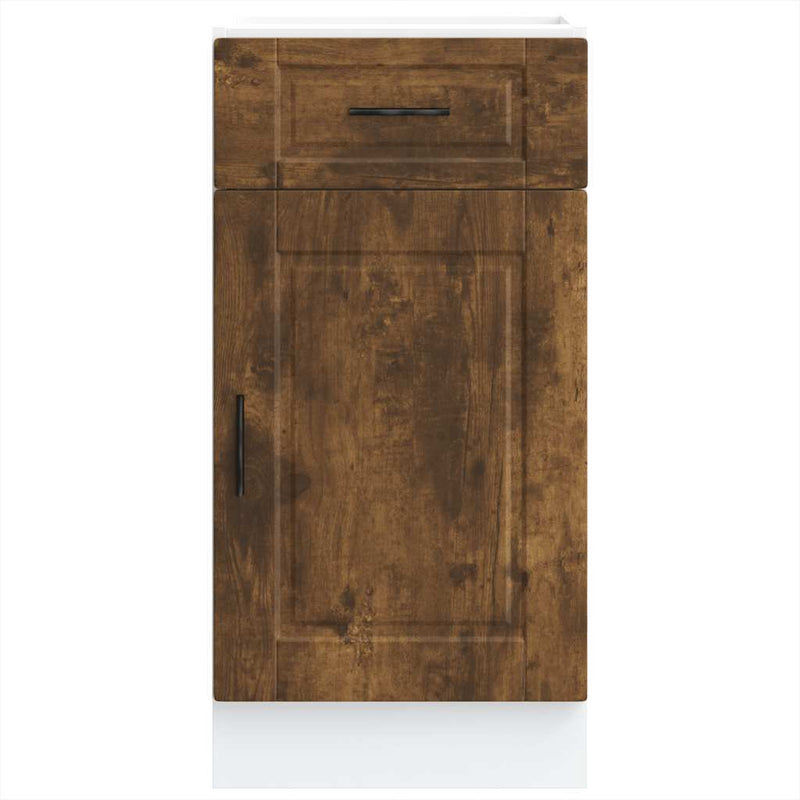 Kitchen Base Cabinet?Porto Smoked Oak Engineered Wood