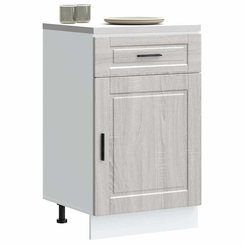 Kitchen Base Cabinet?Porto Grey Sonoma Engineered Wood