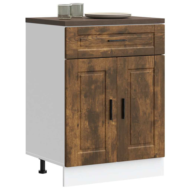 Kitchen Base Cabinet?Porto Smoked Oak Engineered Wood