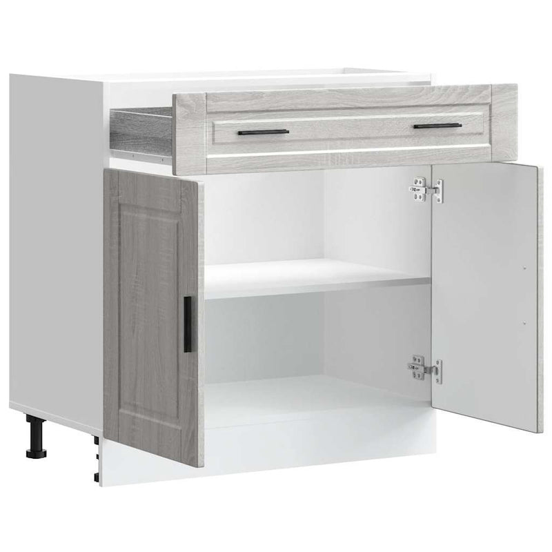 Kitchen Base Cabinet?Porto Grey Sonoma Engineered Wood