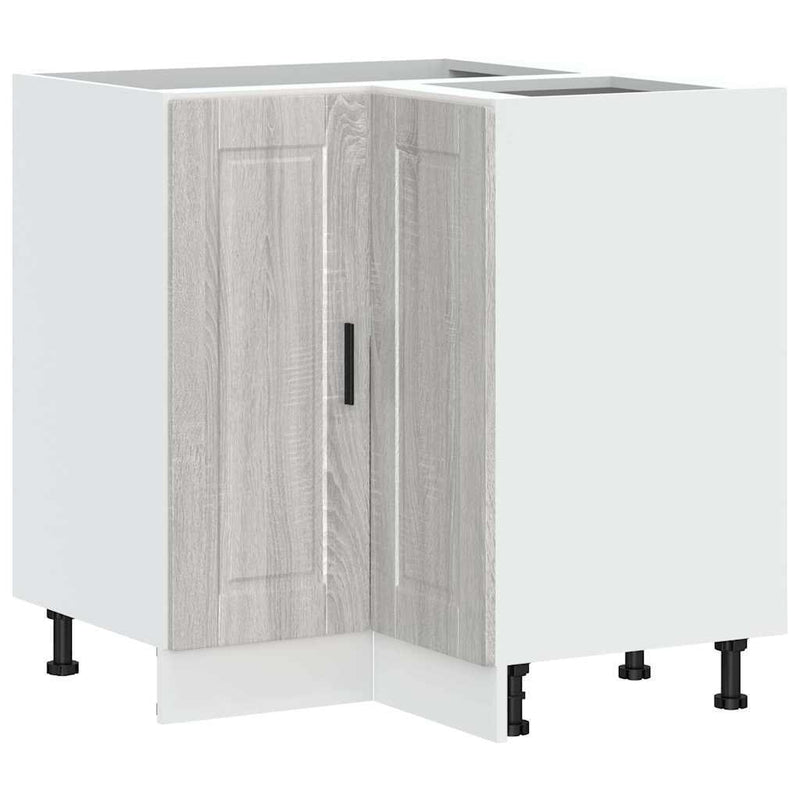 Kitchen Corner Base Cabinet?Porto Grey Sonoma Engineered Wood