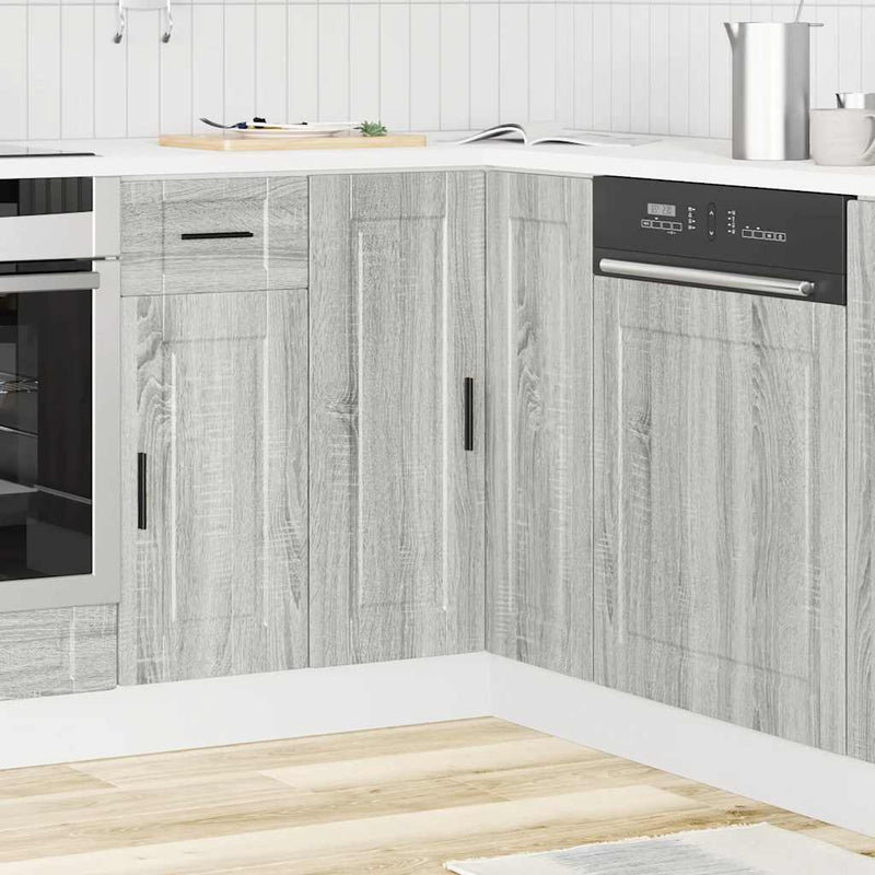 Kitchen Corner Base Cabinet?Porto Grey Sonoma Engineered Wood