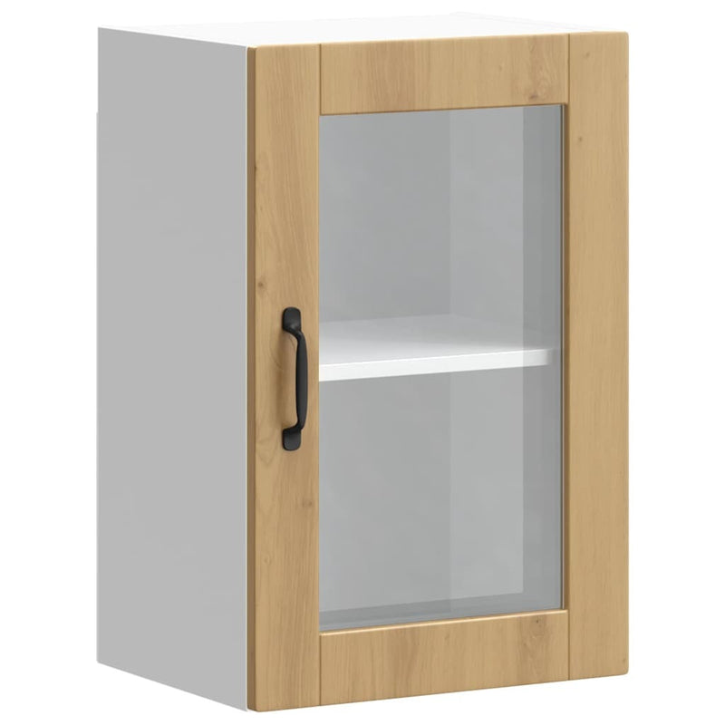 Kitchen Wall Cabinet with Glass Door?Porto Artisan Oak