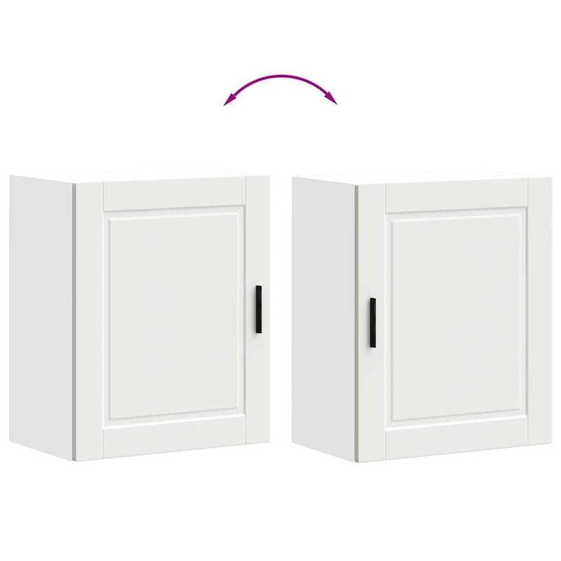 Kitchen Wall Cabinets 2 pcs Porto White Engineered Wood