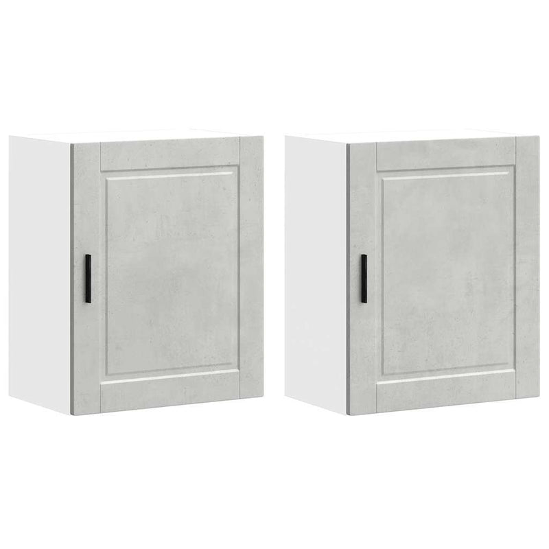 Kitchen Wall Cabinets 2 pcs?Porto Concrete Grey Engineered Wood