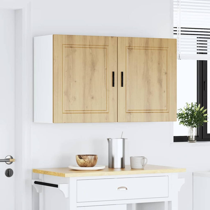 Kitchen Wall Cabinets 2 pcs?Porto Artisan Oak Engineered Wood