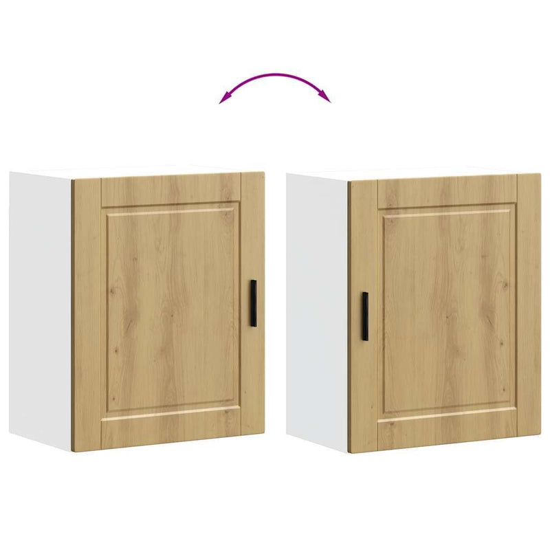 Kitchen Wall Cabinets 2 pcs?Porto Artisan Oak Engineered Wood