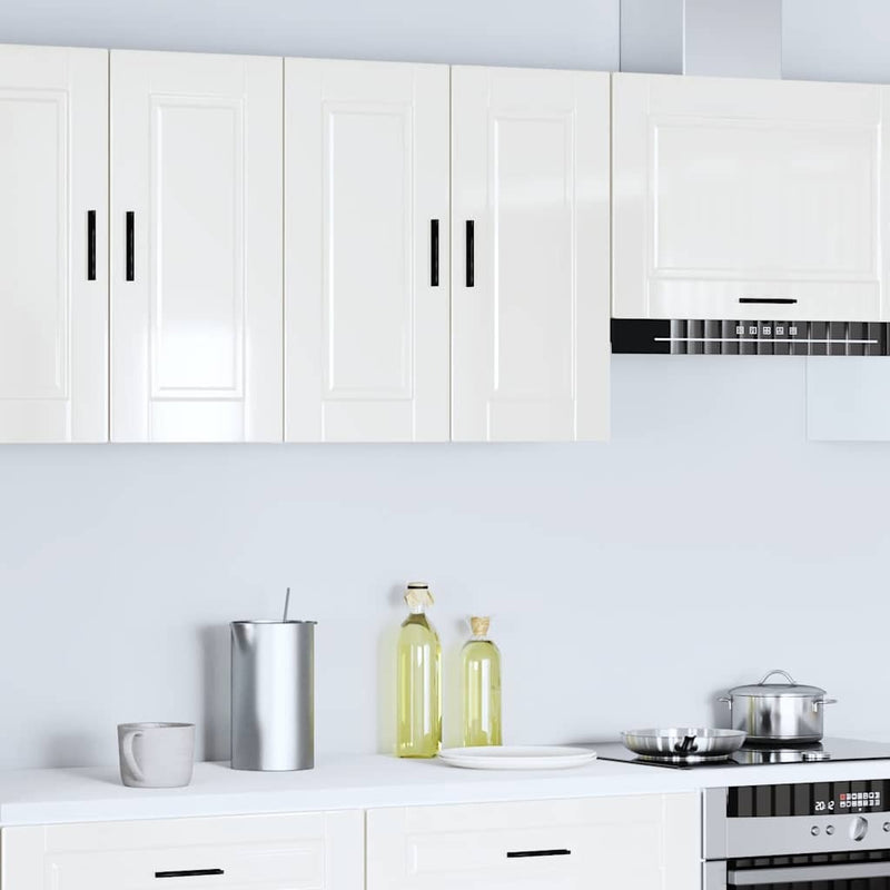 Kitchen Wall Cabinet Porto High Gloss White Engineered Wood