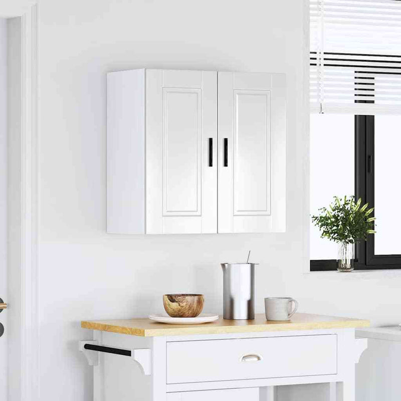 Kitchen Wall Cabinet Porto High Gloss White Engineered Wood