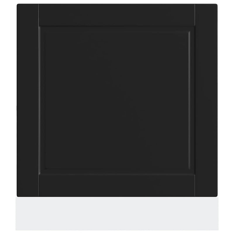 Dishwasher Panel Porto Black 60x1.5x67 cm Engineered Wood