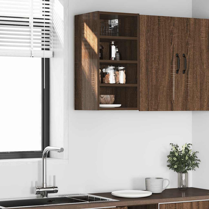 Hanging Cabinet Brown Oak 30x29.5x60 cm Engineered Wood