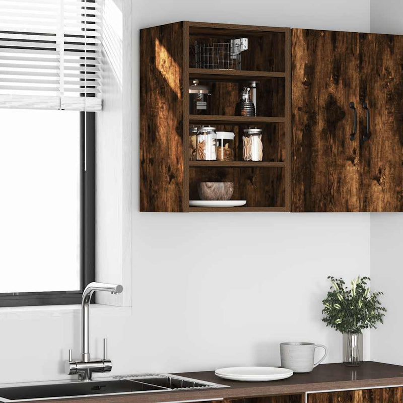 Hanging Cabinet Smoked Oak 40x29.5x60 cm Engineered Wood