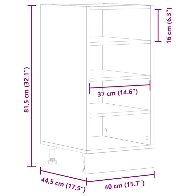 Bottom Cabinet Sonoma Oak 40x44.5x81.5 cm Engineered Wood