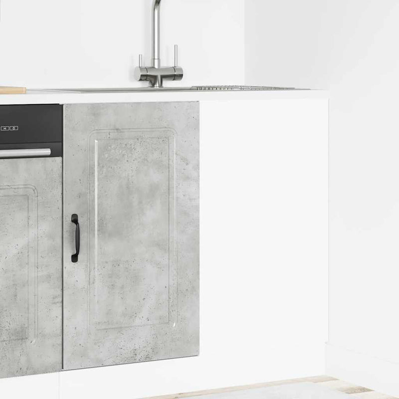 Kitchen Base Cabinet Kalmar Concrete Grey Engineered Wood