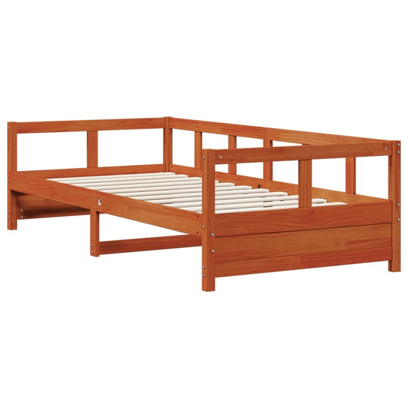 Daybed without Mattress Wax Brown 90x200 cm Solid Wood Pine