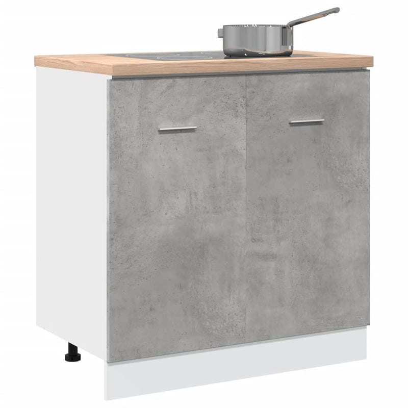 Sink Bottom Cabinet Concrete Grey 80x46x81.5 cm Engineered Wood