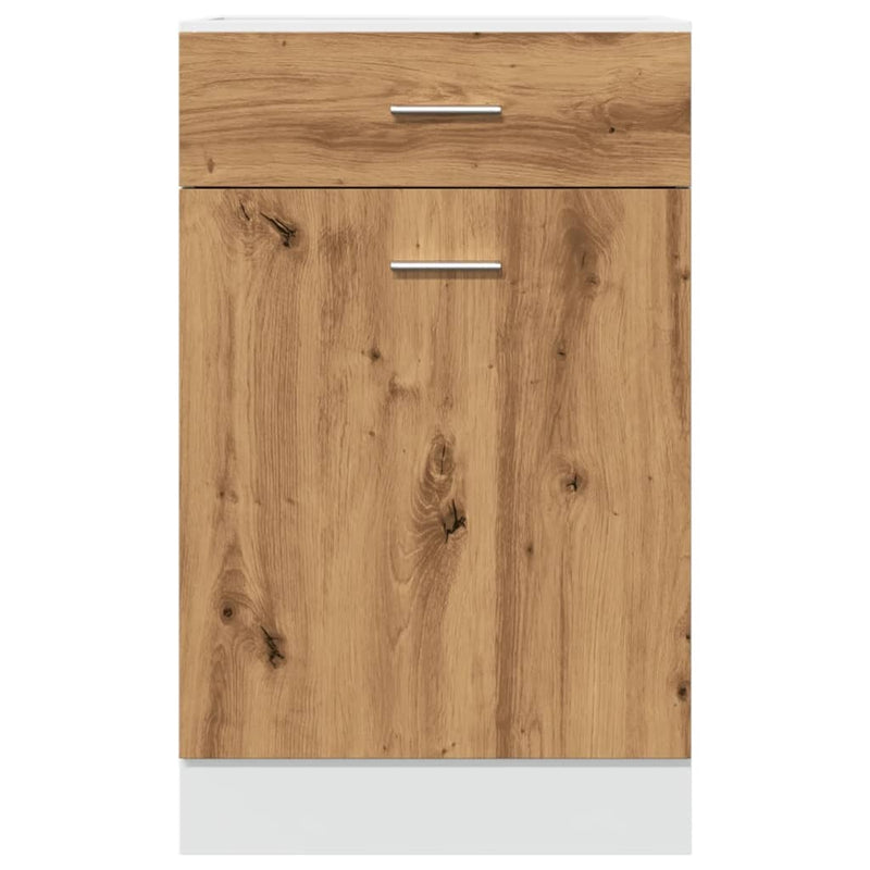 Drawer Bottom Cabinet Artisan Oak 50x46x81.5 cm Engineered Wood