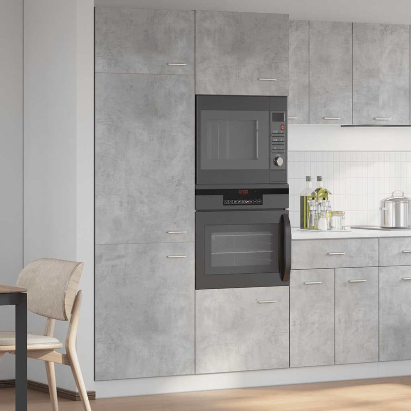 Refrigerator Cabinet Concrete Grey 60x57x207 cm Engineered Wood