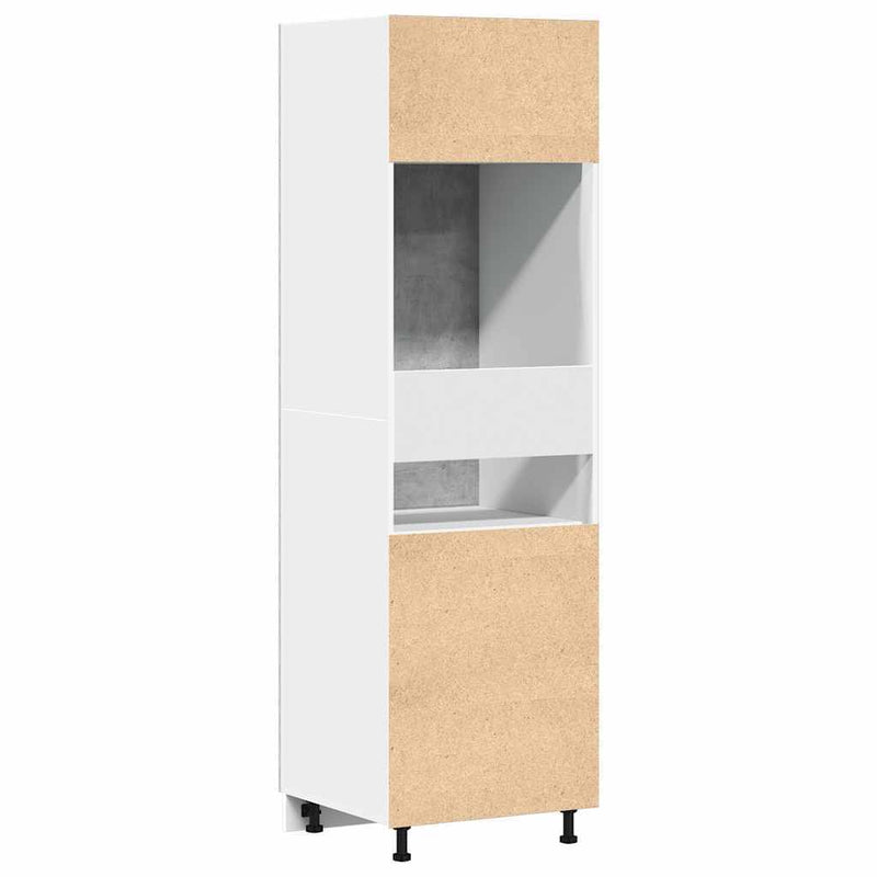 Refrigerator Cabinet Concrete Grey 60x57x207 cm Engineered Wood