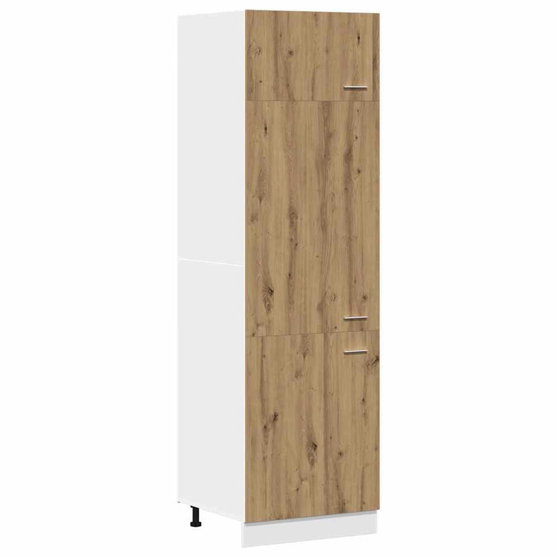 Refrigerator Cabinet Artisian Oak 60x57x207 cm Engineered Wood