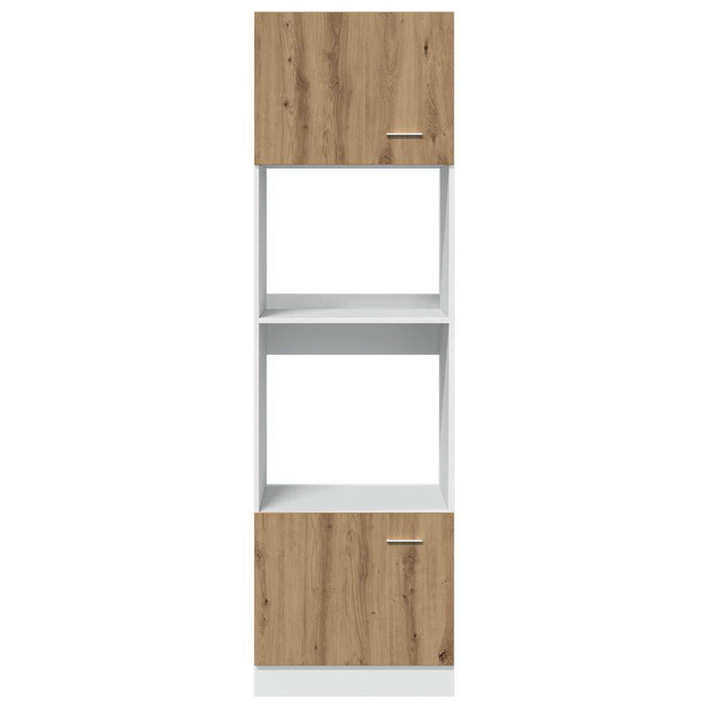 Microwave Cabinet Artisian Oak 60x57x207 cm Engineered Wood