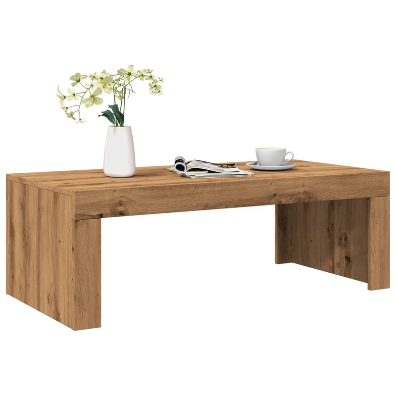 Coffee Table Artisan Oak 102x50x35 cm Engineered Wood