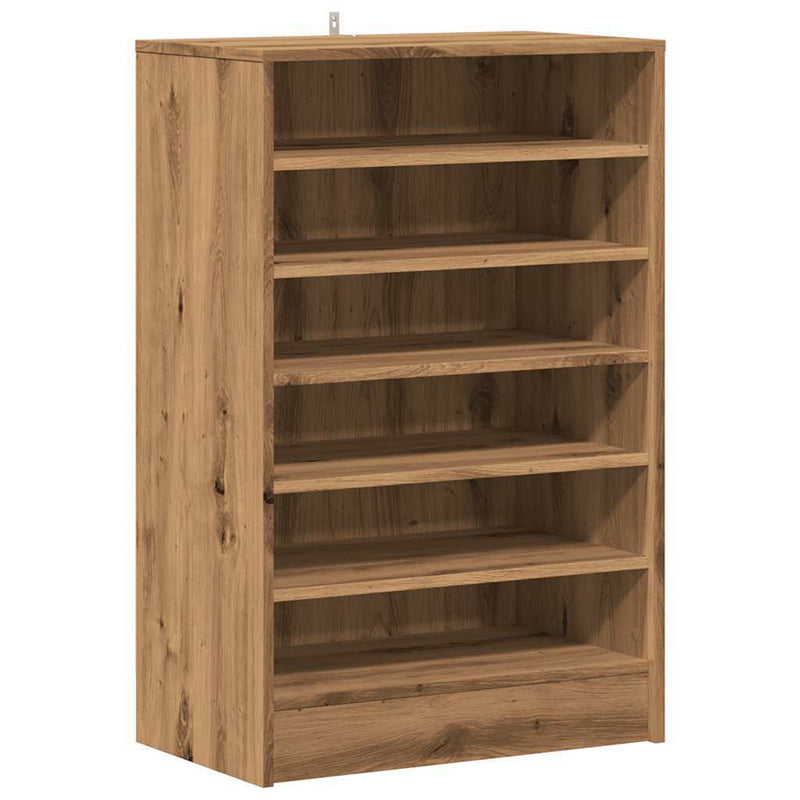 Shoe Cabinet Artisan Oak 60x35x92 cm Engineered Wood