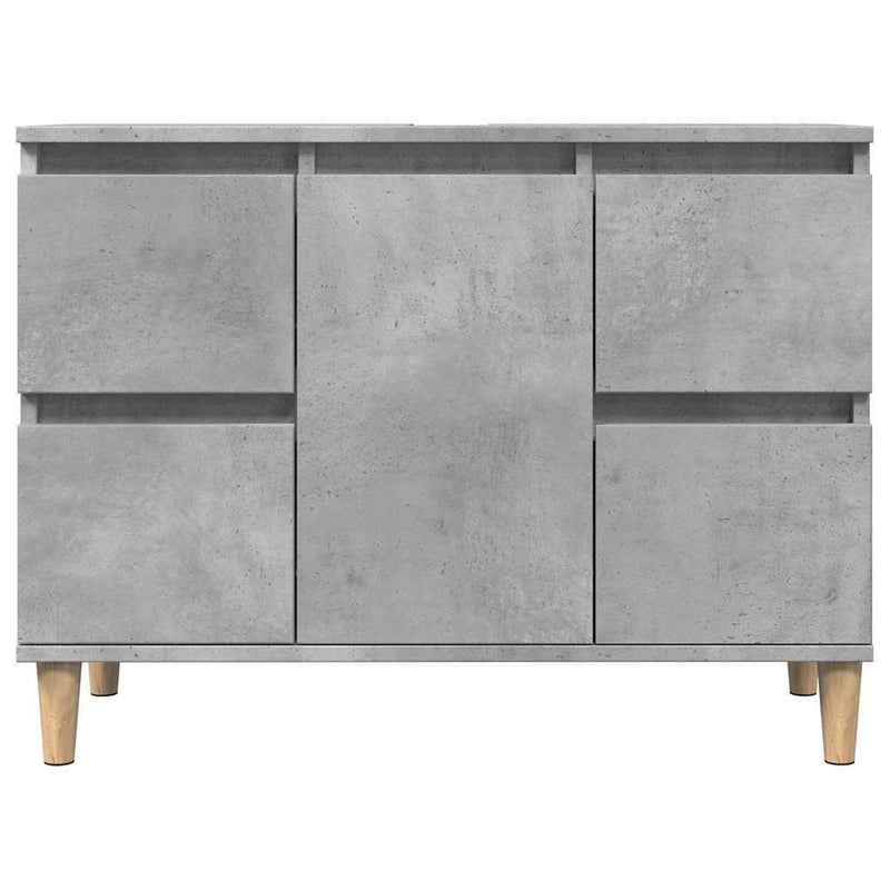 Sink Cabinet Concrete Grey 80x33x60 cm Engineered Wood