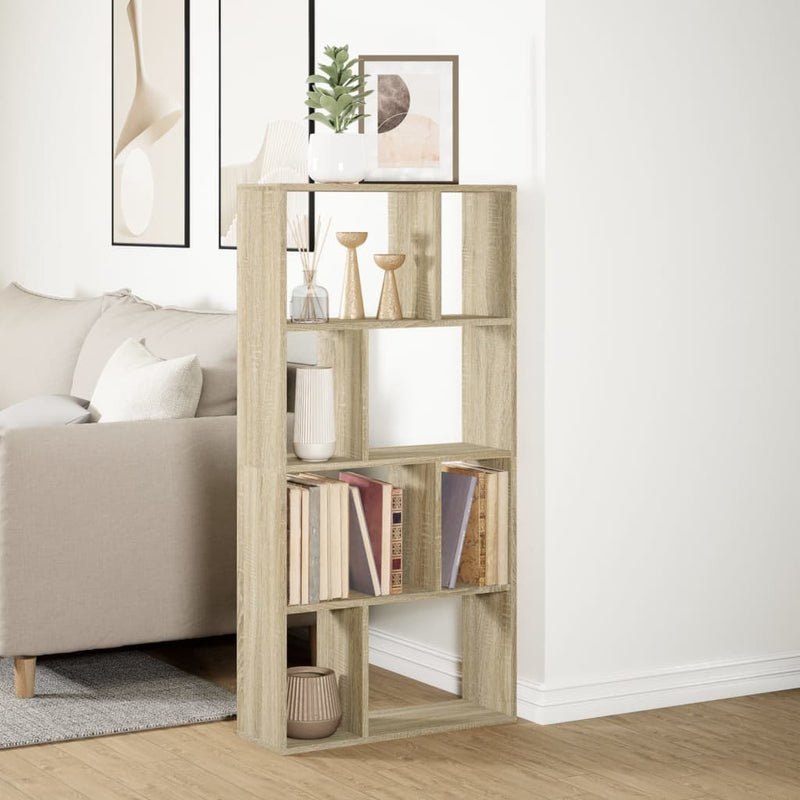 Bookcase Sonoma Oak 60x20x120 cm Engineered Wood