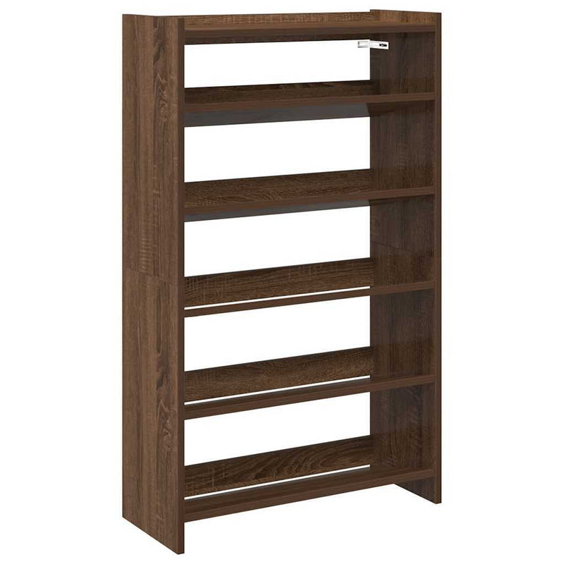 Shoe Rack Brown Oak 60x25x100 cm Engineered Wood