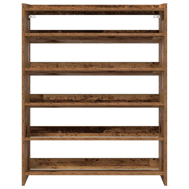 Shoe Rack Old Wood 80x25x100 cm Engineered Wood