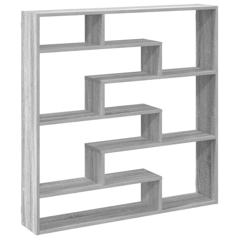 Wall Cube Shelf 7 Compartments Grey Sonoma Engineered Wood