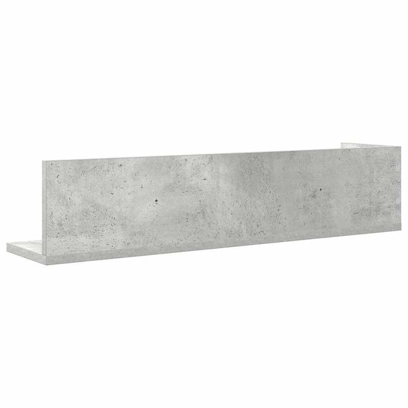 Wall Shelves 2 pcs Concrete Grey 75x16.5x16.5 cm Engineered Wood