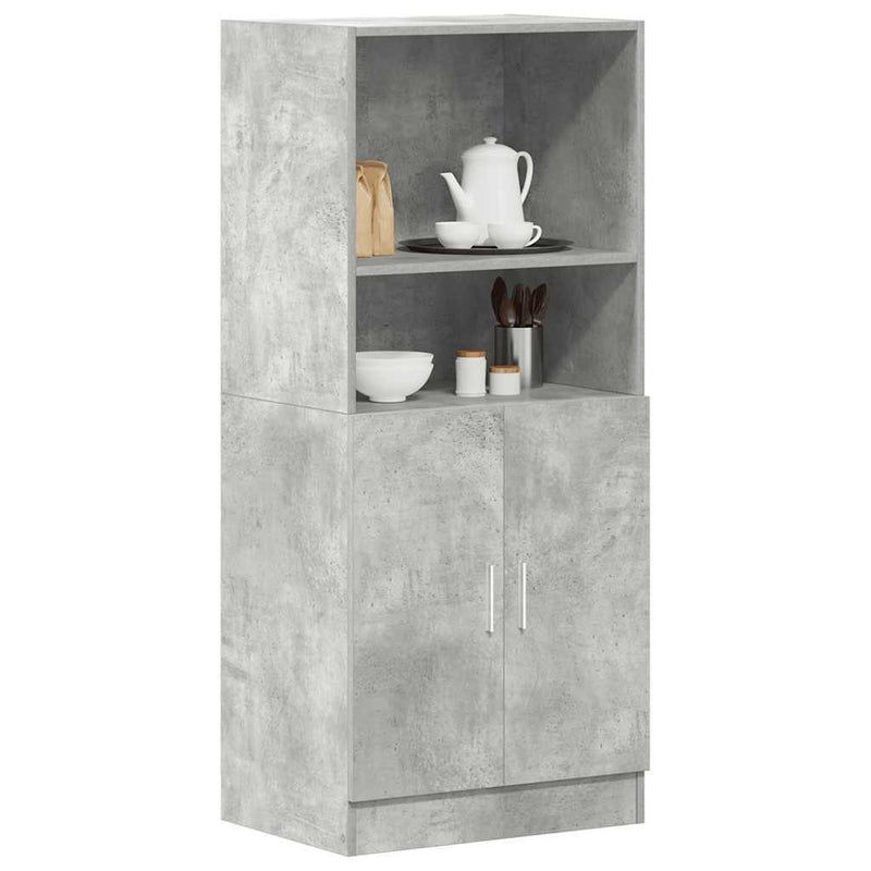 Kitchen Cabinet Concrete Grey 57x41.5x131.5 cm Engineered Wood