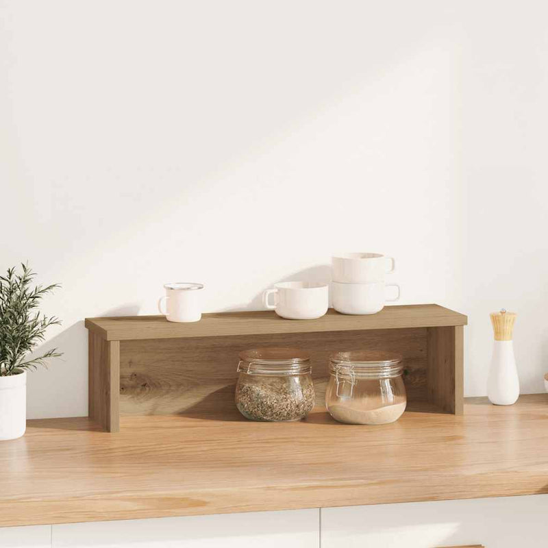 Kitchen Rack Stackable Artisan Oak 60x15x16 cm Engineered Wood